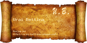 Urai Bettina névjegykártya