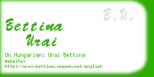 bettina urai business card